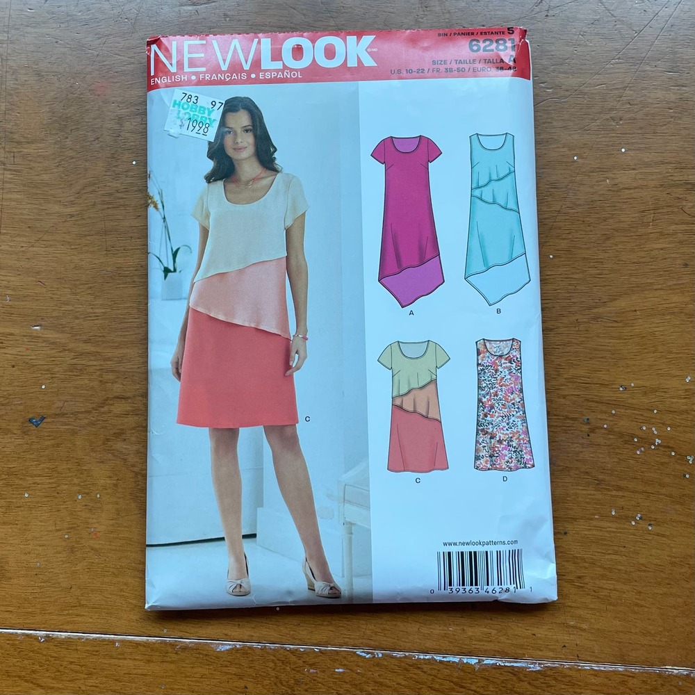 Simplicity New Look Pattern 6281, Women's Knee-Length Dress, Sizes 10-22